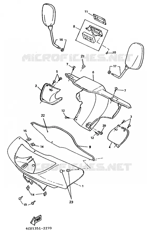 COVER 1 Yamaha SCOOTER 80 1995 ZEST  YE80