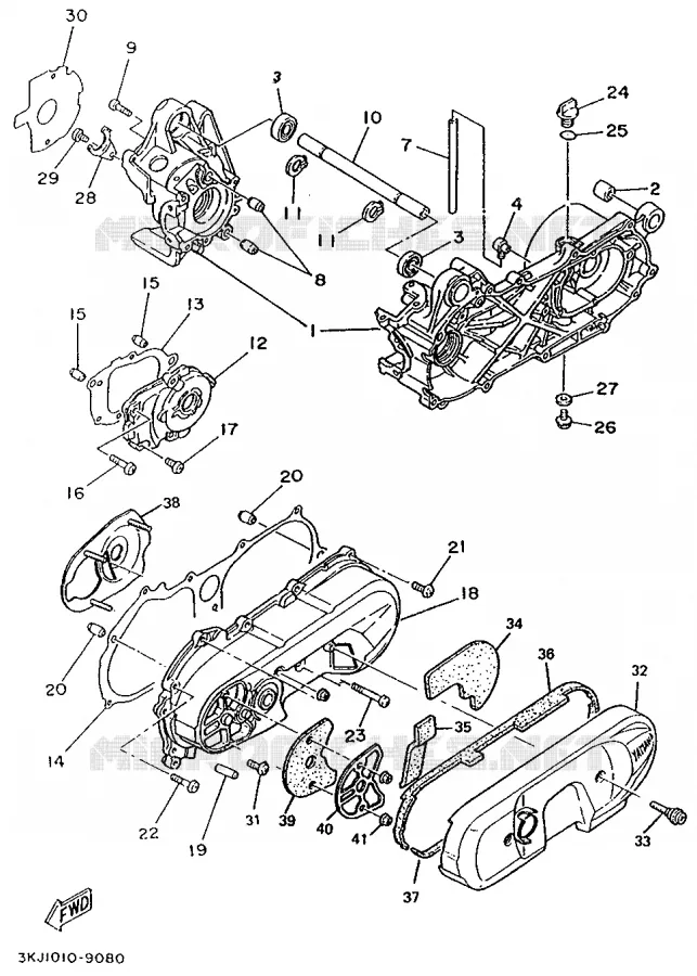 CRANKCASE Yamaha SCOOTER 80 1995 ZEST  YE80