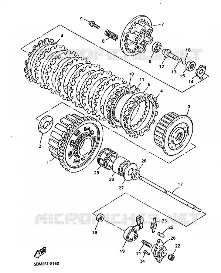 STARTER CLUTCH Yamaha SCOOTER 50 1998 FLIPPER  YH50