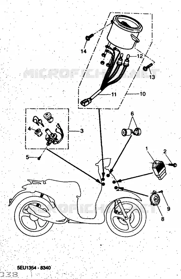 ELECTRICAL 1 Yamaha SCOOTER 50 1998 FLIPPER  YH50