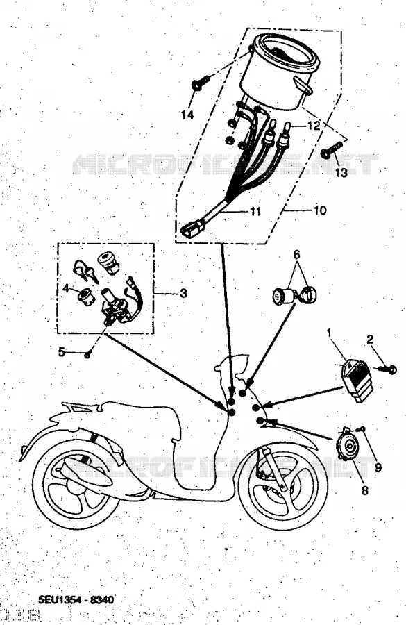 ELECTRICAL 1 Yamaha SCOOTER 50 1998 FLIPPER  YH50