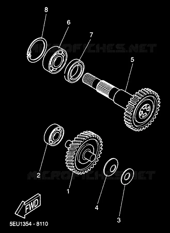 TRANSMISSION Yamaha SCOOTER 50 2000 FLIPPER  YH50