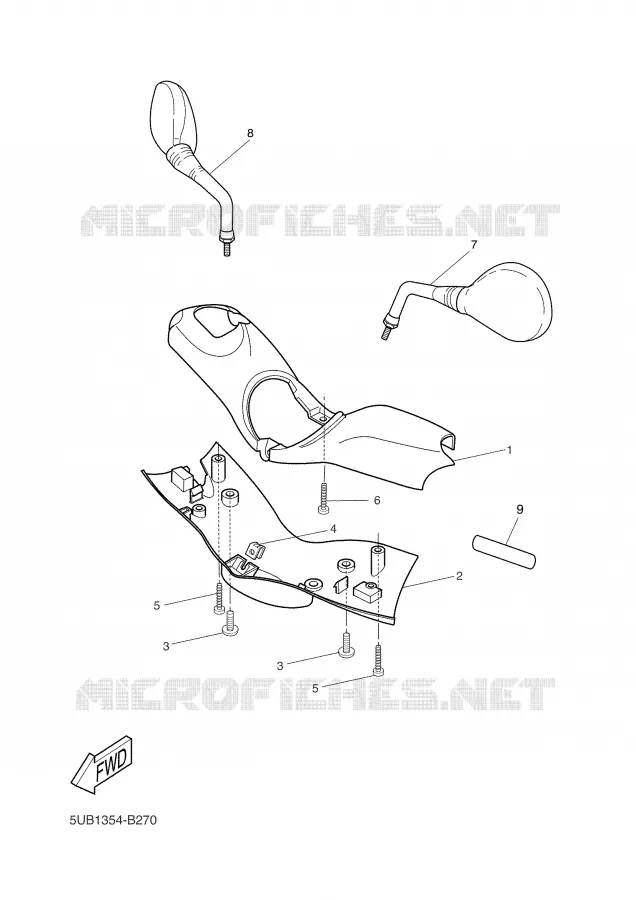 COVER 1 Yamaha SCOOTER 50 2001 FLIPPER  YH50