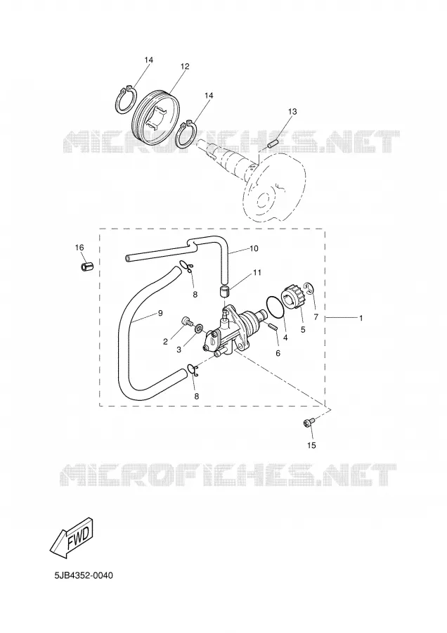 OIL PUMP Yamaha SCOOTER 50 2001 FLIPPER  YH50