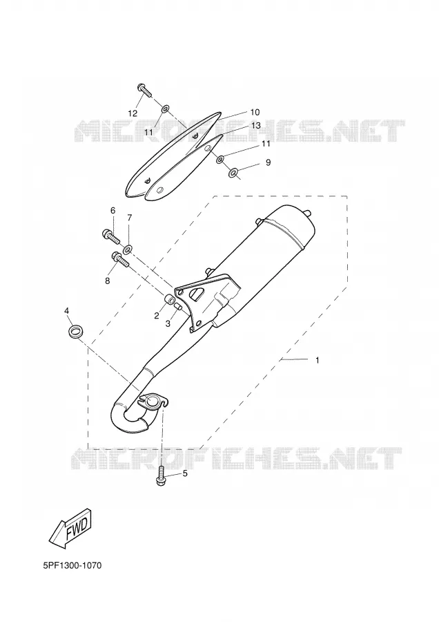 EXHAUST Yamaha SCOOTER 50 2002 FLIPPER  YH50