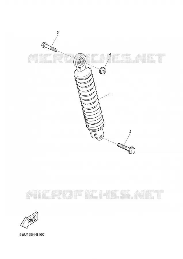 REAR SHOCK ABSORBER Yamaha SCOOTER 50 2002 FLIPPER  YH50