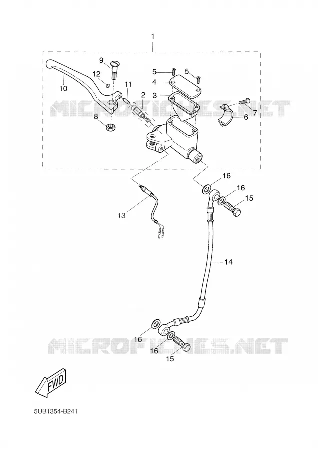 FRONT MASTER CYLINDER Yamaha SCOOTER 50 2002 FLIPPER  YH50