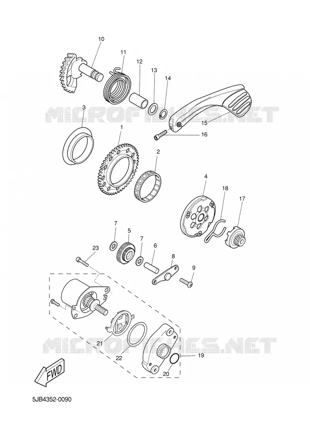 STARTER MOTOR Yamaha SCOOTER 50 2003 FLIPPER  YH50
