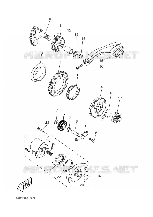 STARTER MOTOR Yamaha SCOOTER 50 2005 WHY  YH50