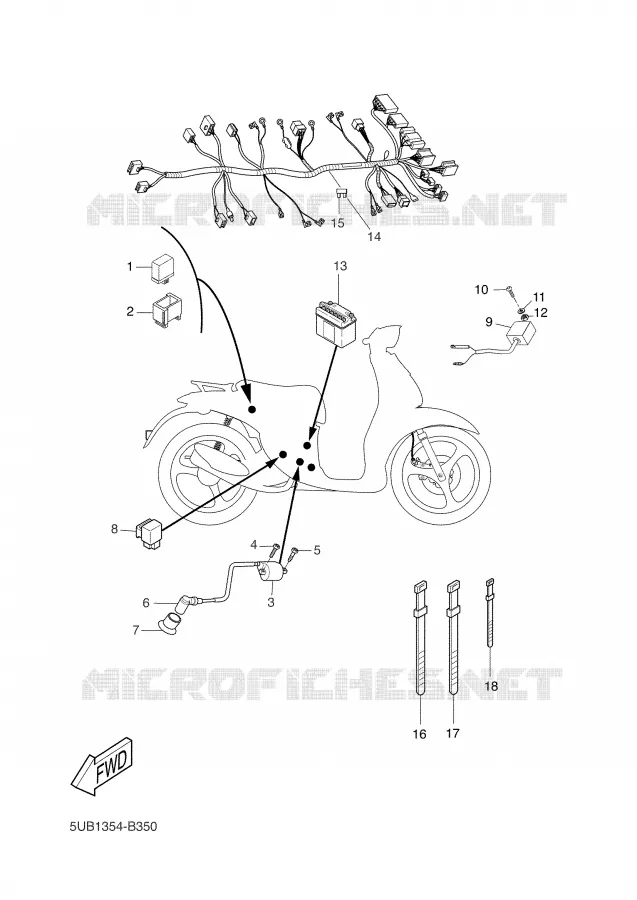 ELECTRICAL 2 Yamaha SCOOTER 50 2005 WHY  YH50
