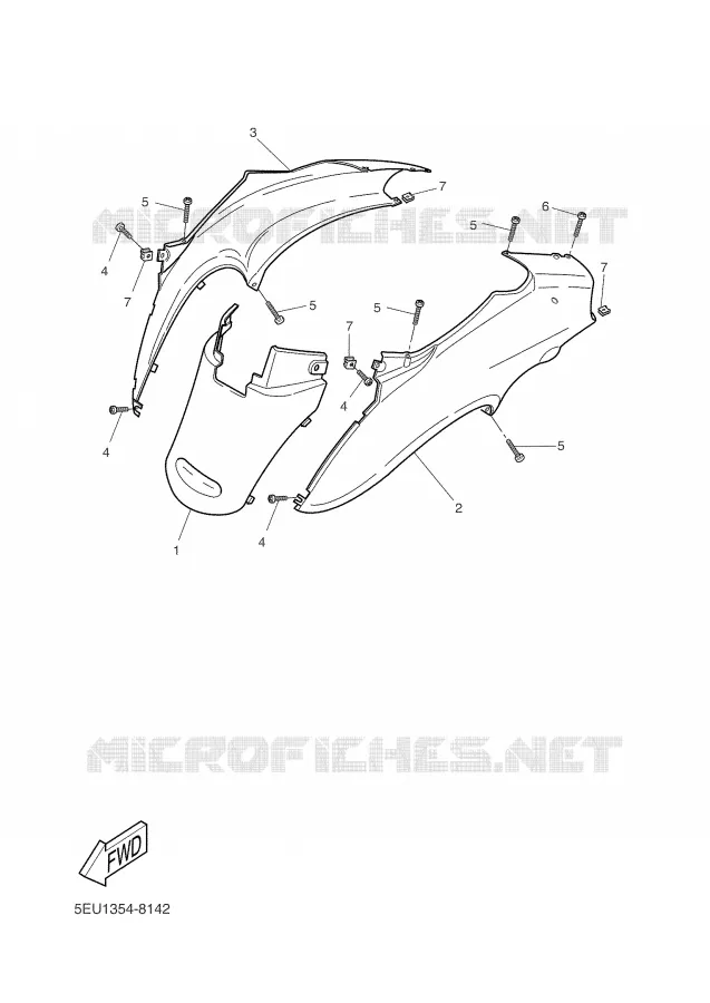 SIDE COVER Yamaha SCOOTER 50 2006 WHY  YH50
