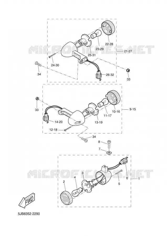 INDICATOR Yamaha SCOOTER 50 2002 WHY  YH50 WHY