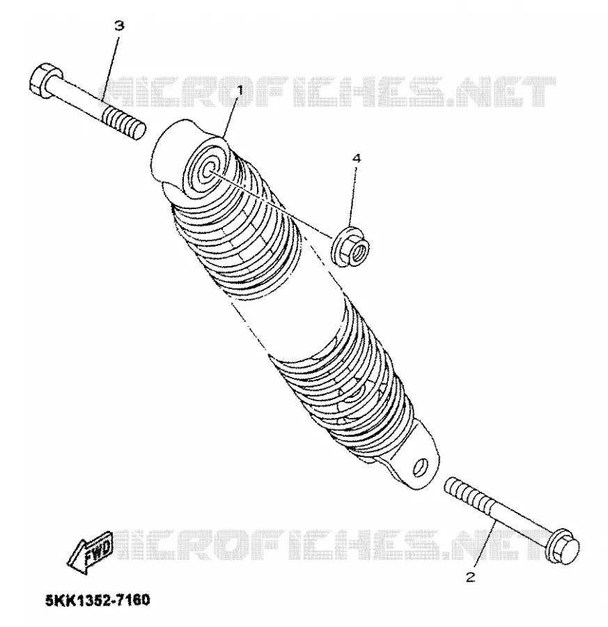 REAR SHOCK ABSORBER Yamaha SCOOTER 100 1999 YN  YN100