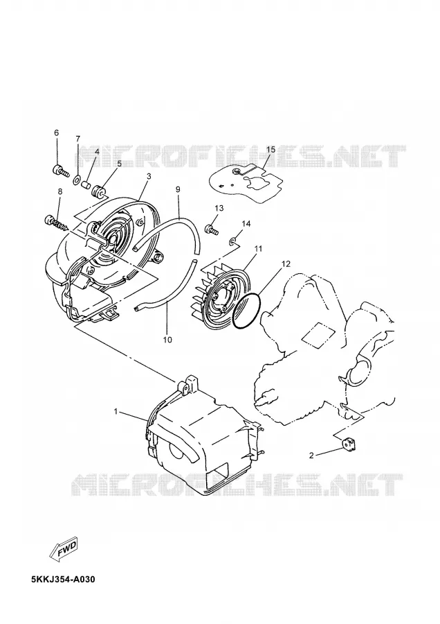 AIR SHROUD & FAN Yamaha SCOOTER 100 2003 NEO'S  YN100