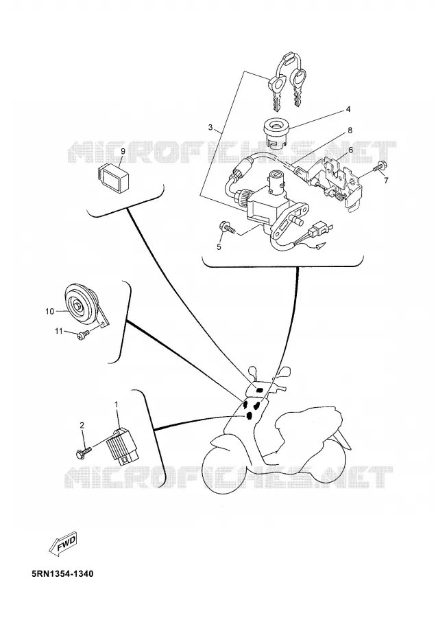 ELECTRICAL 1 Yamaha SCOOTER 100 2003 NEO'S  YN100