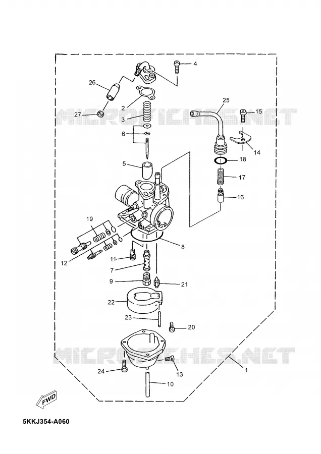 CARBURETOR Yamaha SCOOTER 100 2003 NEO'S  YN100