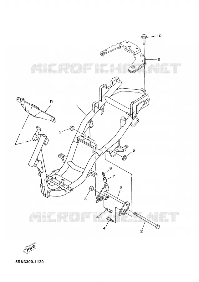 FRAME Yamaha SCOOTER 50 2002 YN  YN50
