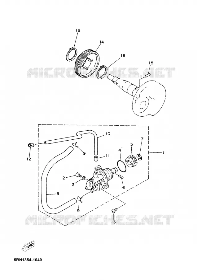 OIL PUMP Yamaha SCOOTER 50 2002 YN  YN50