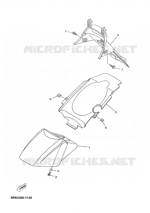 FRONT FENDER Yamaha SCOOTER 50 2002 YN  YN50