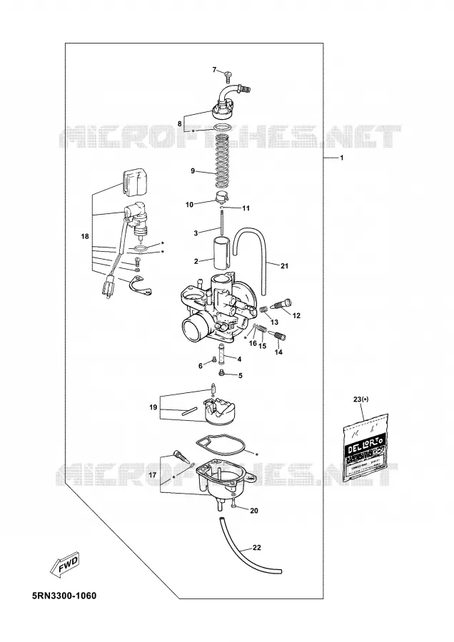 CARBURETOR Yamaha SCOOTER 50 2002 YN  YN50