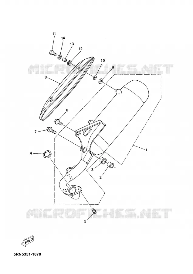 EXHAUST Yamaha SCOOTER 50 2002 YN  YN50