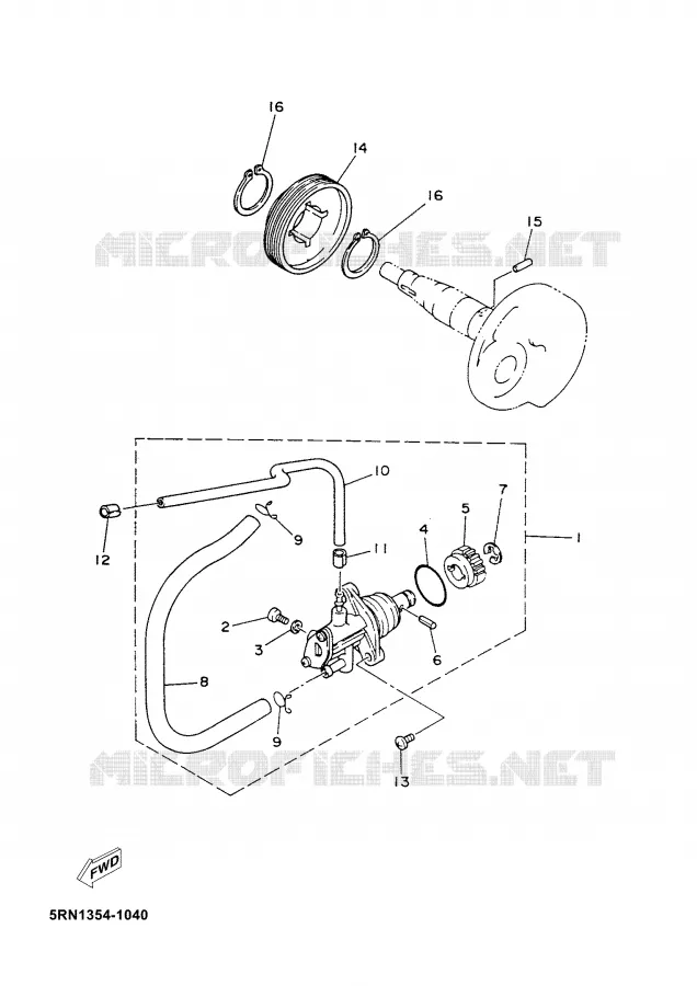 OIL PUMP Yamaha SCOOTER 50 2002 YN  YN50