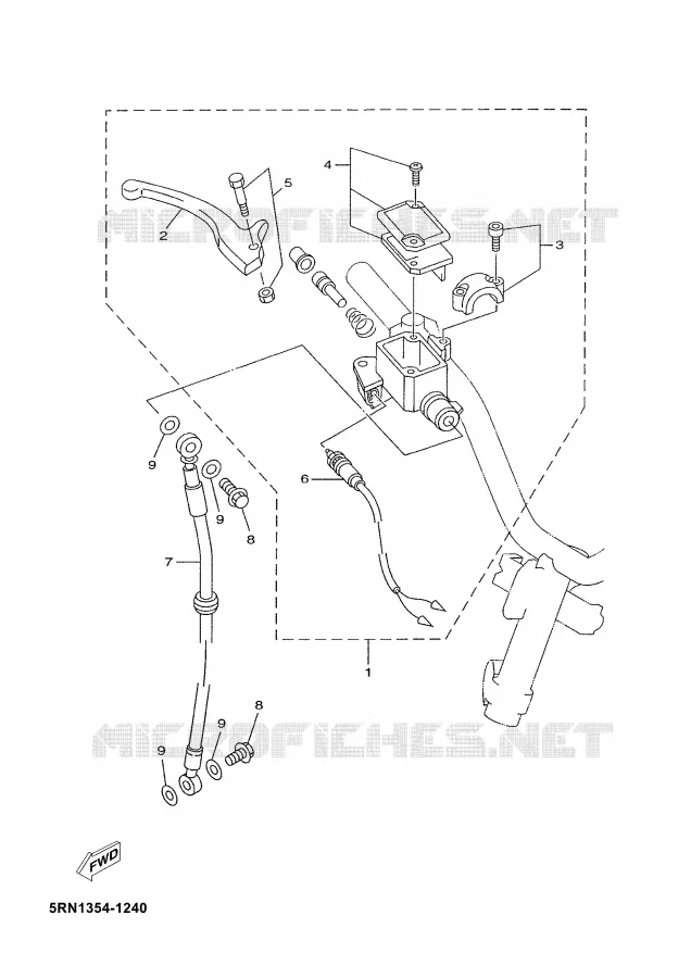 FRONT MASTER CYLINDER Yamaha SCOOTER 50 2003 YN  YN50