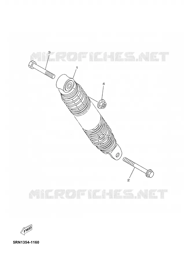 REAR SHOCK ABSORBER Yamaha SCOOTER 50 2003 YN  YN50