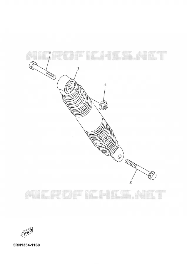 REAR SHOCK ABSORBER Yamaha SCOOTER 50 2006 NEO'S  YN50