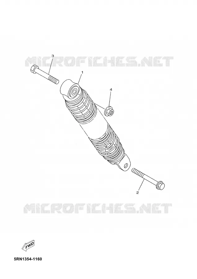 REAR SHOCK ABSORBER Yamaha SCOOTER 50 2008 NEO'S  YN50