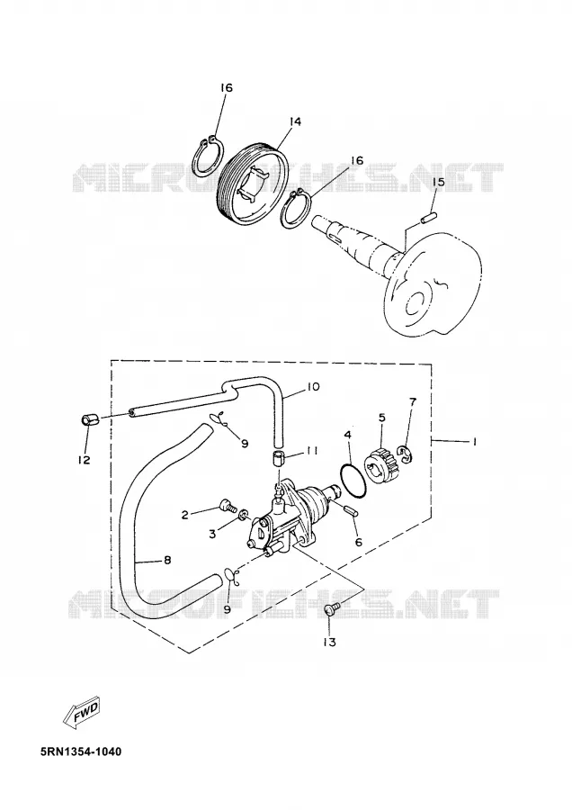 OIL PUMP Yamaha SCOOTER 50 2009 YN  YN50
