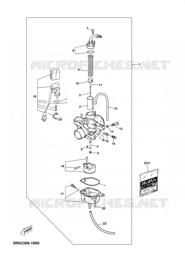 CARBURETOR Yamaha SCOOTER 50 2002 YN  YN50,MOFFA