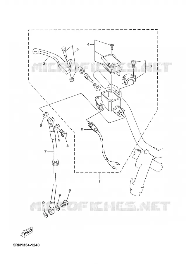 FRONT MASTER CYLINDER Yamaha SCOOTER 50 2002 YN  YN50ALPINESTARS