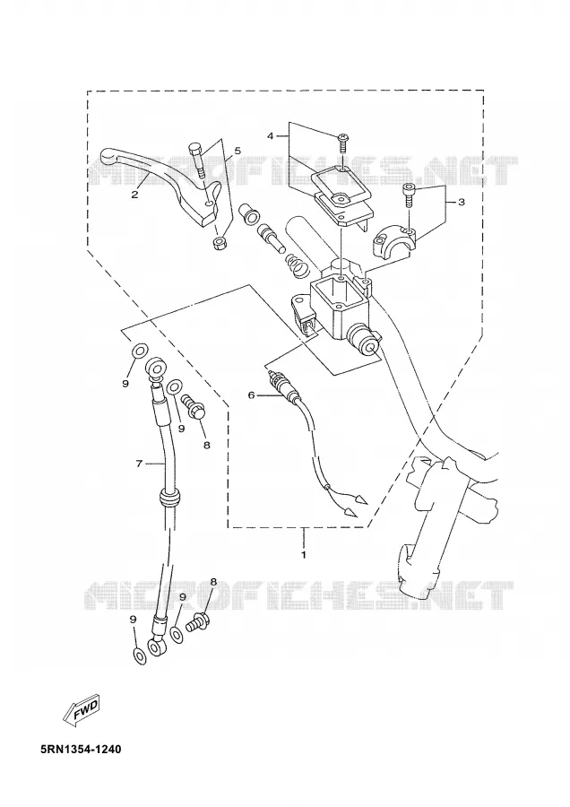FRONT MASTER CYLINDER Yamaha SCOOTER 50 2003 NEOS  YN50M