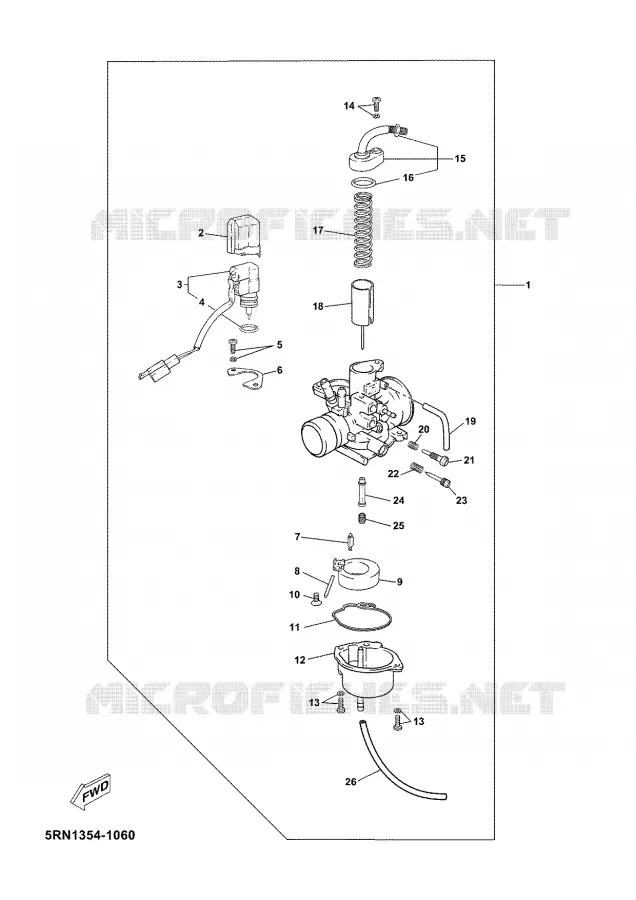 CARBURETOR Yamaha SCOOTER 50 2005 NEO'S  YN50