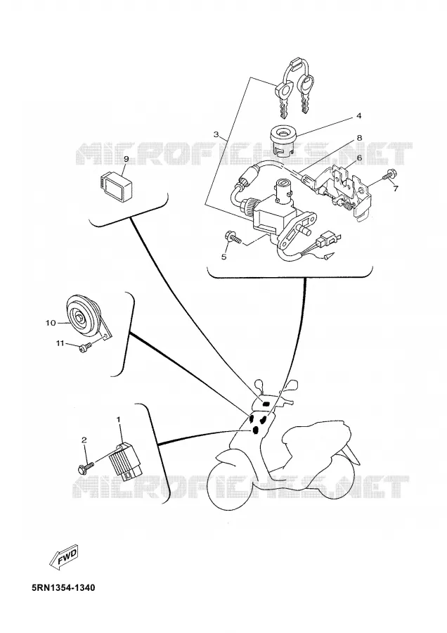 ELECTRICAL 1 Yamaha SCOOTER 50 2005 NEO'S  YN50