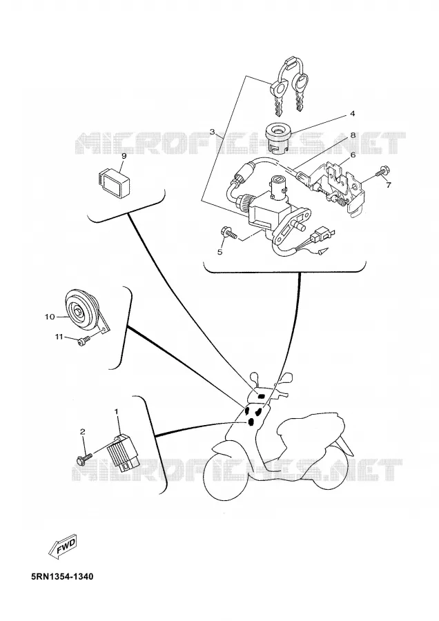 ELECTRICAL 1 Yamaha SCOOTER 50 2006 NEO'S  YN50M