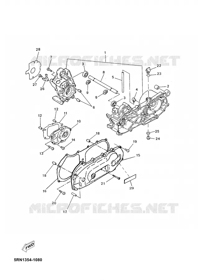 CRANKCASE Yamaha SCOOTER 50 2006 NEO'S  YN50M
