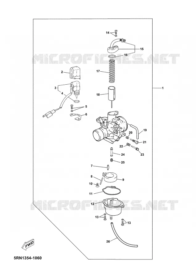 CARBURETOR Yamaha SCOOTER 50 2008 NEO'S  YN50M