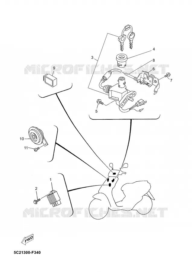 ELECTRICAL 1 Yamaha SCOOTER 50 2008 NEO'S  YN50M
