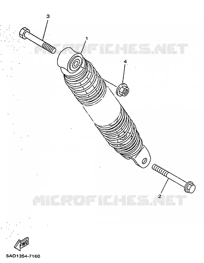 REAR SHOCK ABSORBER Yamaha SCOOTER 50 1997 NEOS  YN50R
