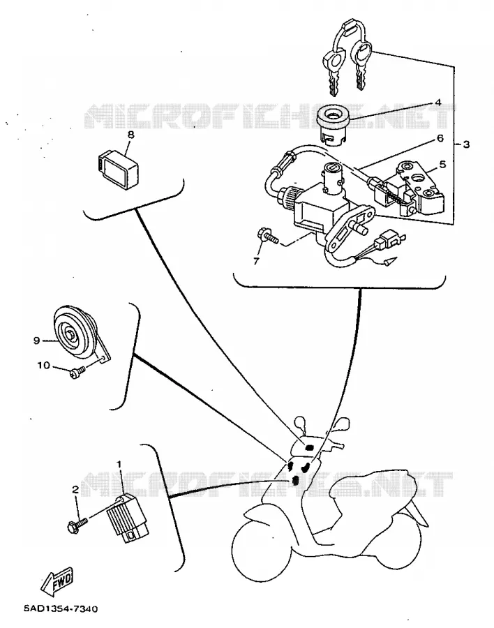 ELECTRICAL 1 Yamaha SCOOTER 50 1997 NEOS  YN50R