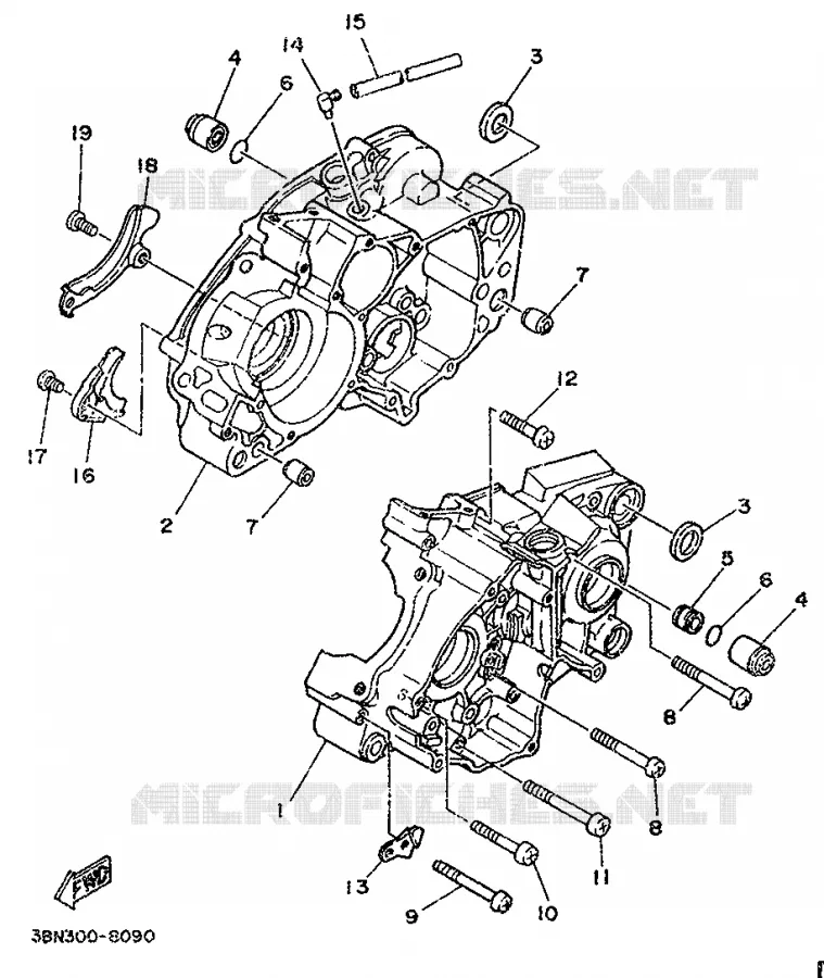 CRANKCASE Yamaha MOTO 125 1999 DTR  DT125R