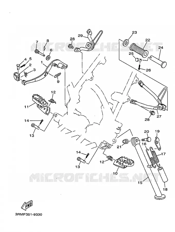 STAND / FOOTREST Yamaha MOTO 125 1999 DTR  DT125R
