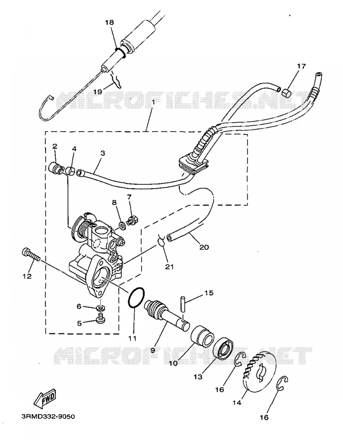 OIL PUMP Yamaha MOTO 125 1999 DTR  DT125R