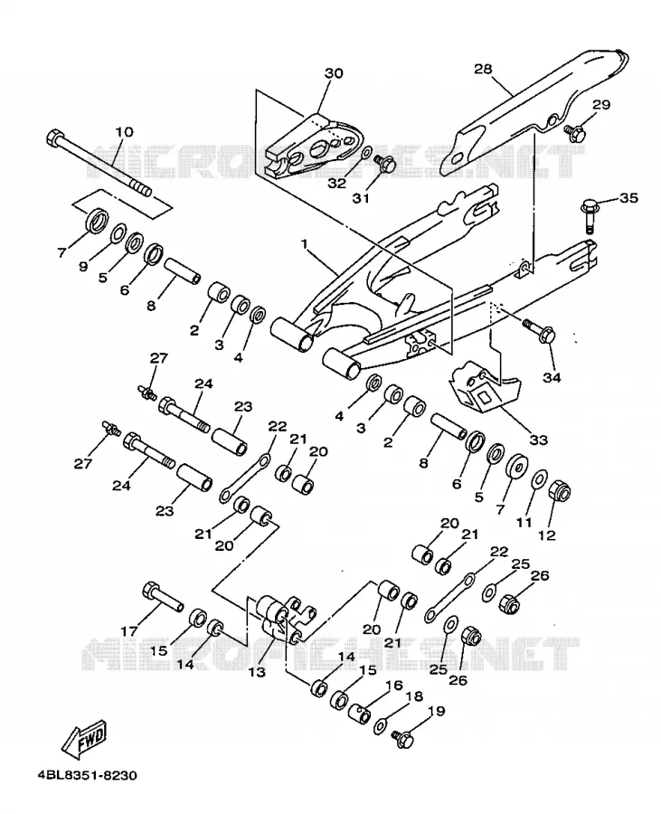 SWINGARM Yamaha MOTO 125 1999 DTR  DT125R