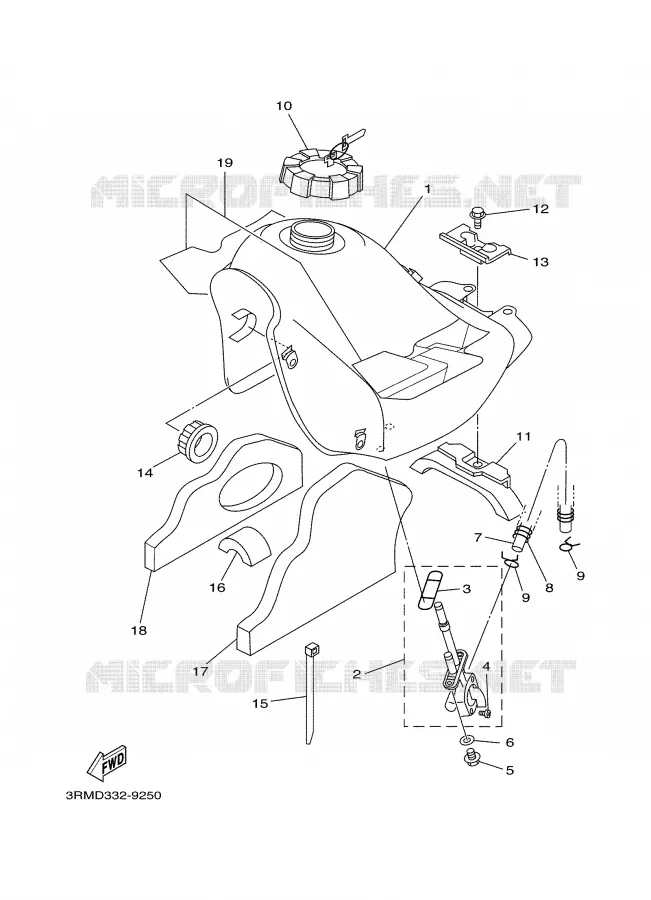 FUEL TANK Yamaha MOTO 125 2000 DTR  DT125R