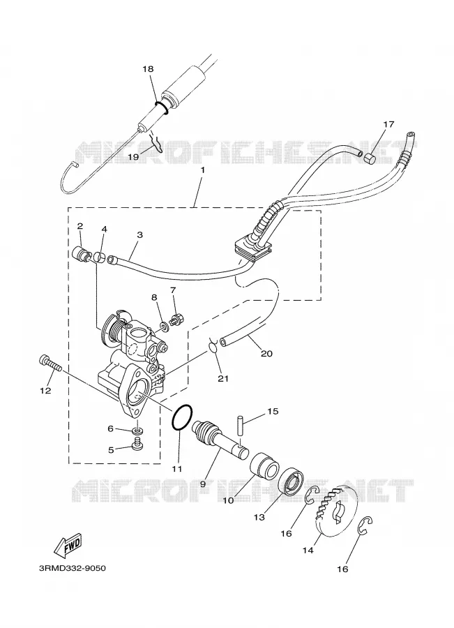 OIL PUMP Yamaha MOTO 125 2000 DTR  DT125R
