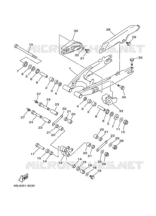 SWINGARM Yamaha MOTO 125 2000 DTR  DT125R