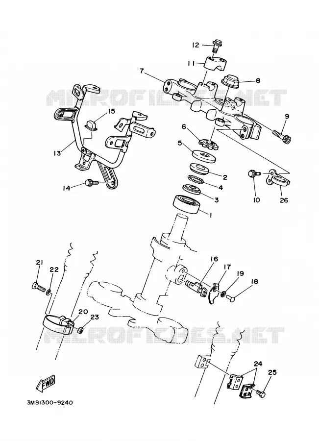 STEERING Yamaha MOTO 125 2000 DTR  DT125R